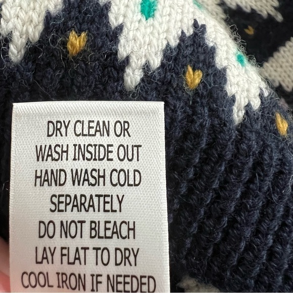 La Ligne Merino Wool Recurate Courchevel Henley fair isle sweater size xl - Picture 10 of 11